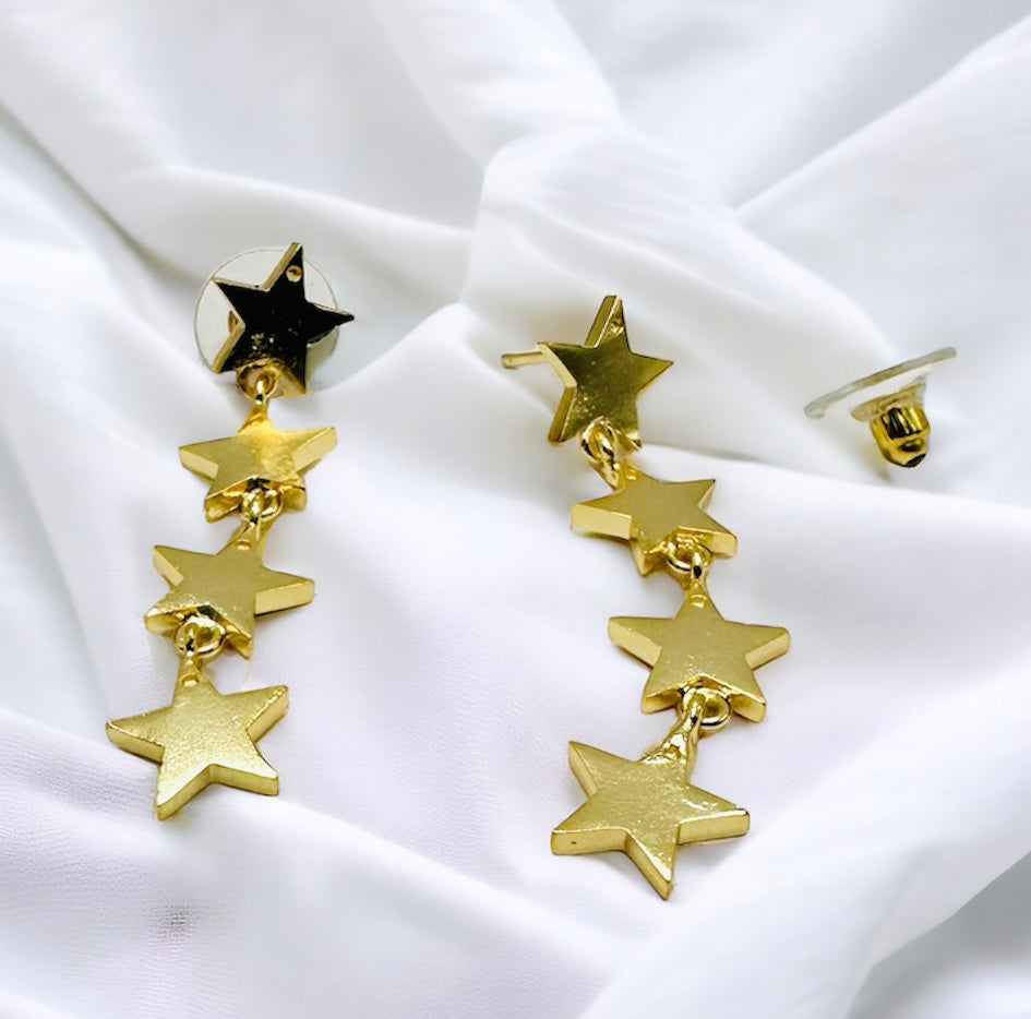 Orion Stars 18K Gold Plated Dangle Earrings