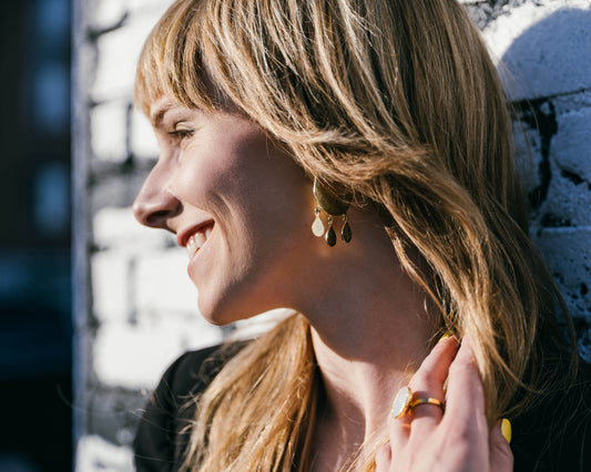 Dancing Droplets 18K Gold Plated Earrings