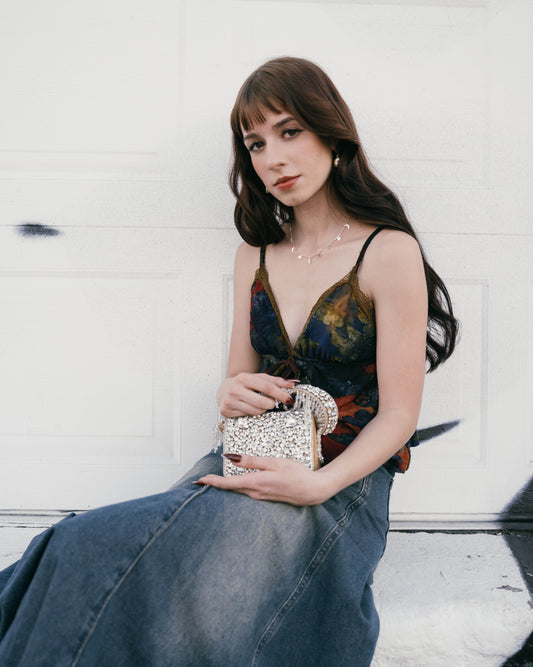 Star and Moon Trinket Sterling Silver Necklace