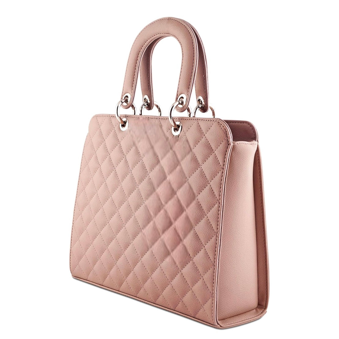 Quilted Vegan Leather Tote Bag