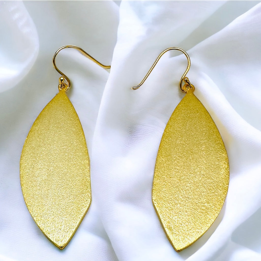 Love Leaves 18K Gold Plated Dangle Earrings