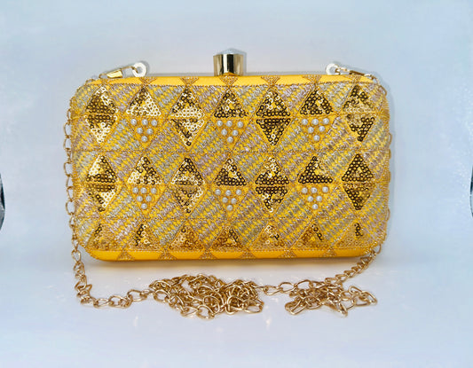 Sunbeam Glitter Party Handbag Clutch Purse by Merry Dove