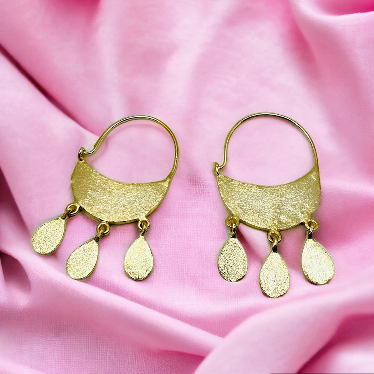 Dancing Droplets 18K Gold Plated Earrings