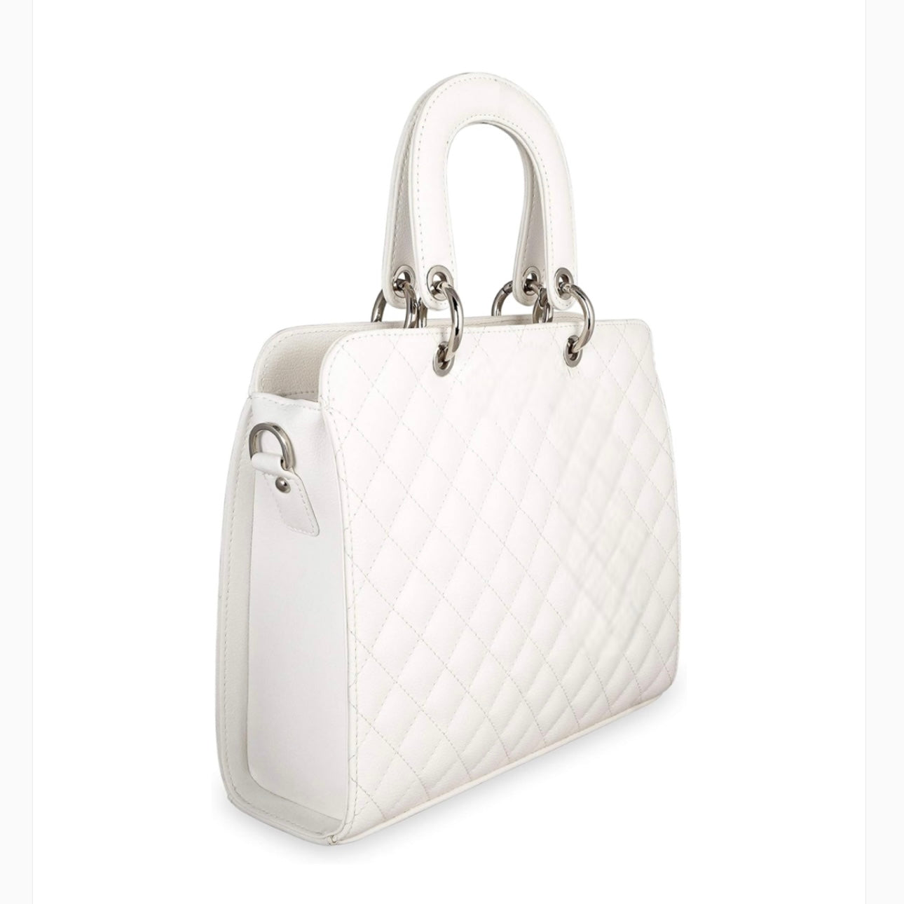 Quilted Vegan Leather Tote Bag