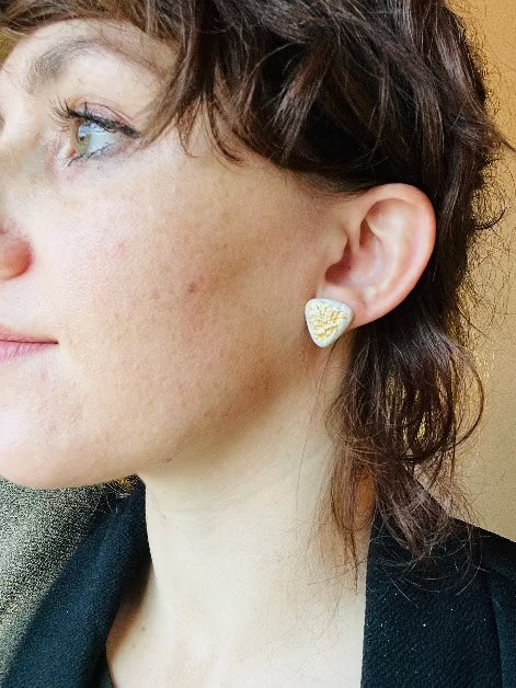 Asteroid - Hand Painted Ceramic Earrings