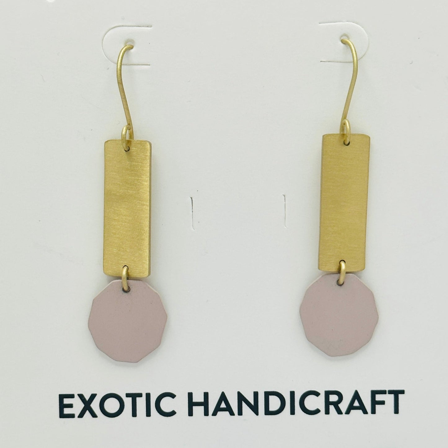 Moon Gold Geometric Dangle Earrings