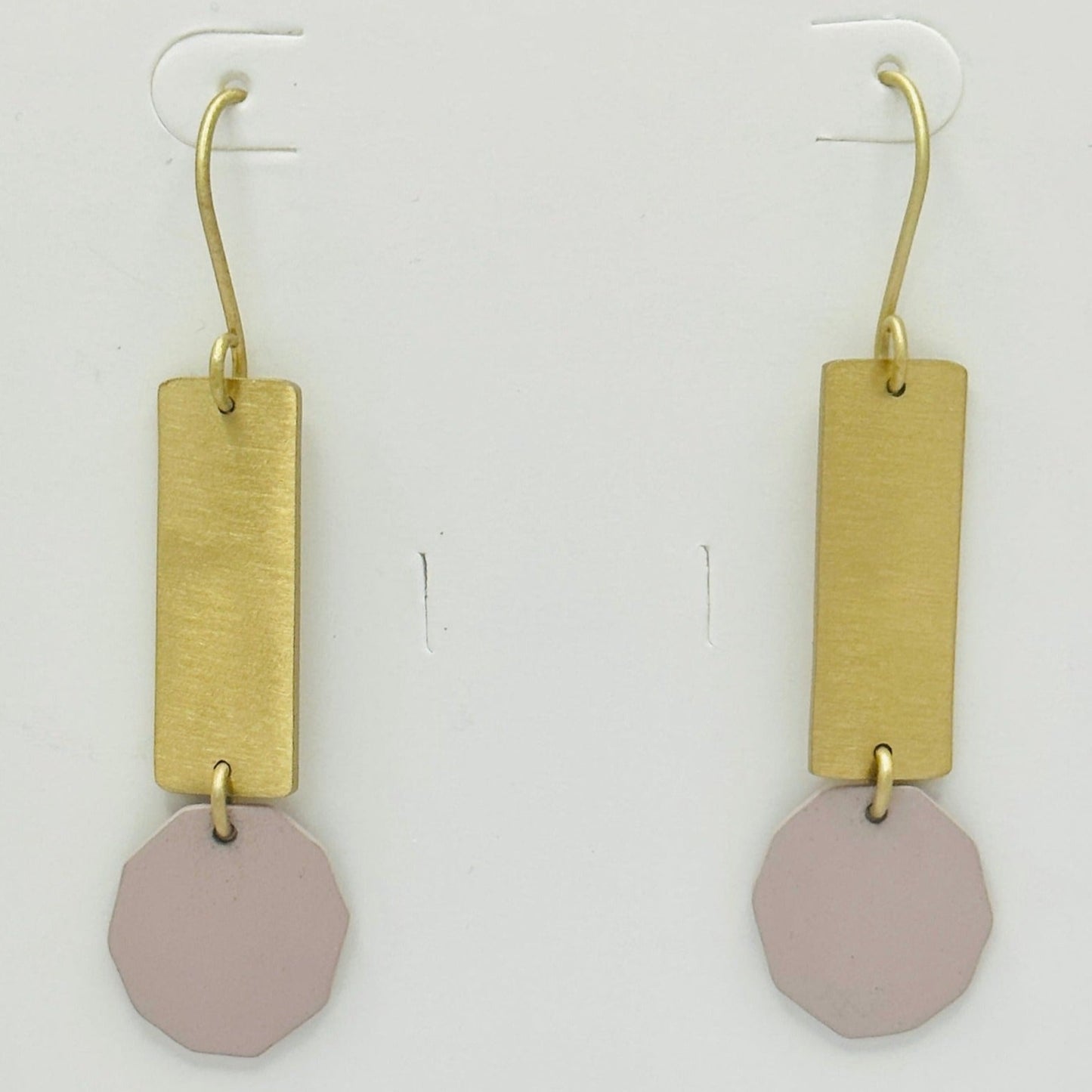 Moon Gold Geometric Dangle Earrings