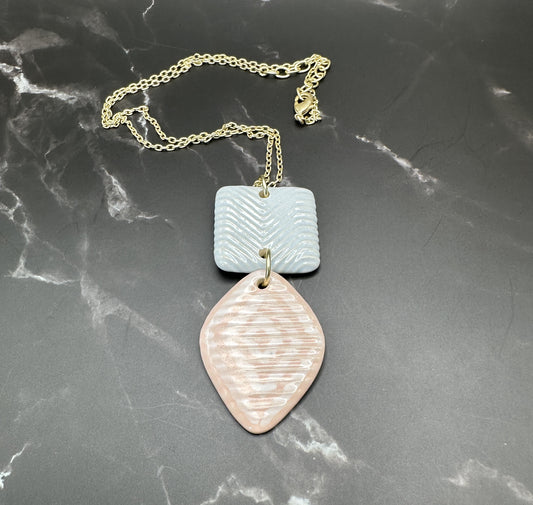 Glazed Ceramic Pendant Necklace