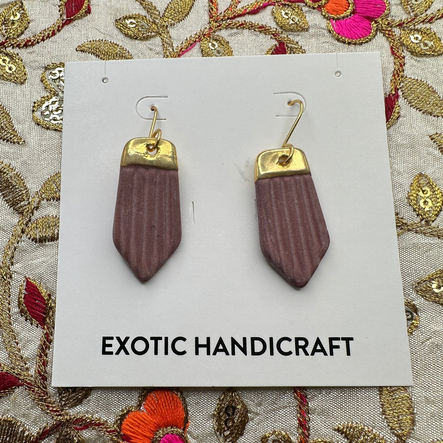 Leaf Dangle Gold Earrings