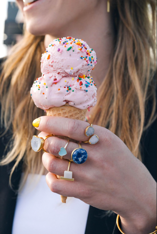 Handmade Ceramic Blue Ring