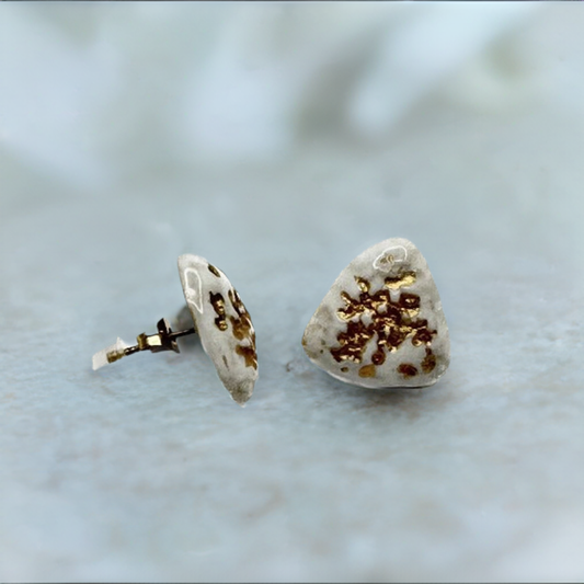 Asteroid - Hand Painted Ceramic Earrings