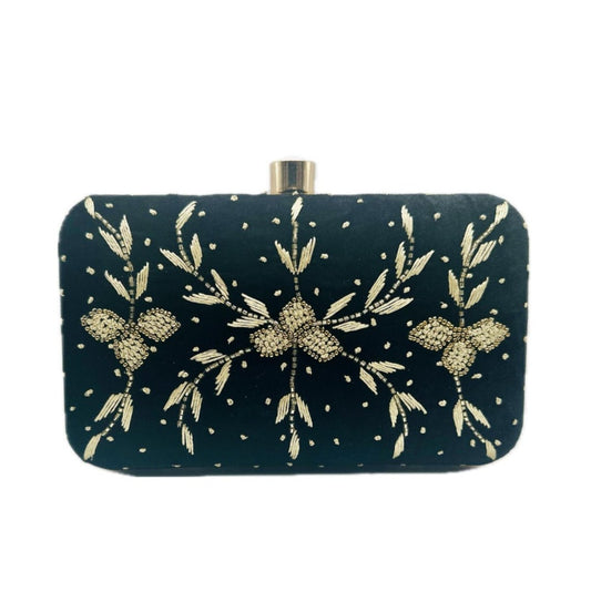 Classic Velvet Leaf Handbag Clutch Purse by Merry Dove