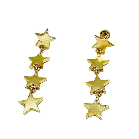 Orion Stars 18K Gold Plated Dangle Earrings
