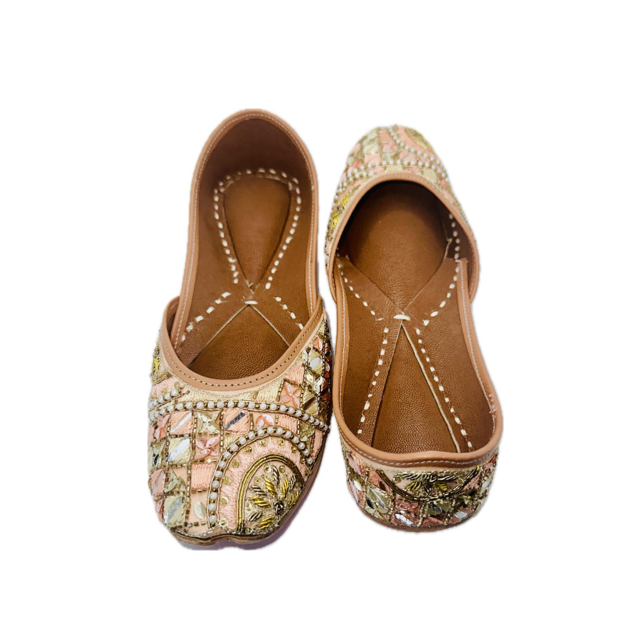 Peach Empress Flats - Jutti Shoes