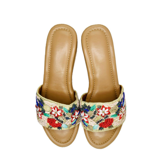 Summer Flower Garden Platform Sandal