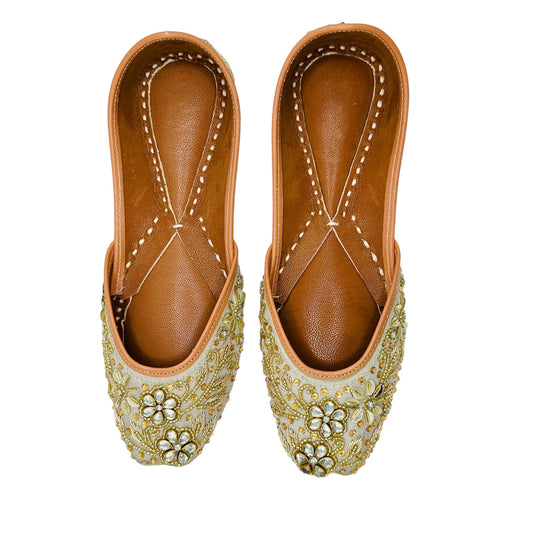 Baby Blues Gem Flower Flats - Juttis